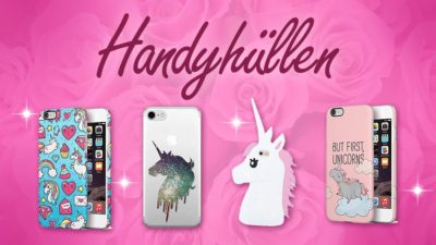Glitzernde Einhorn Handyhüllen - Pink, stabil und cool